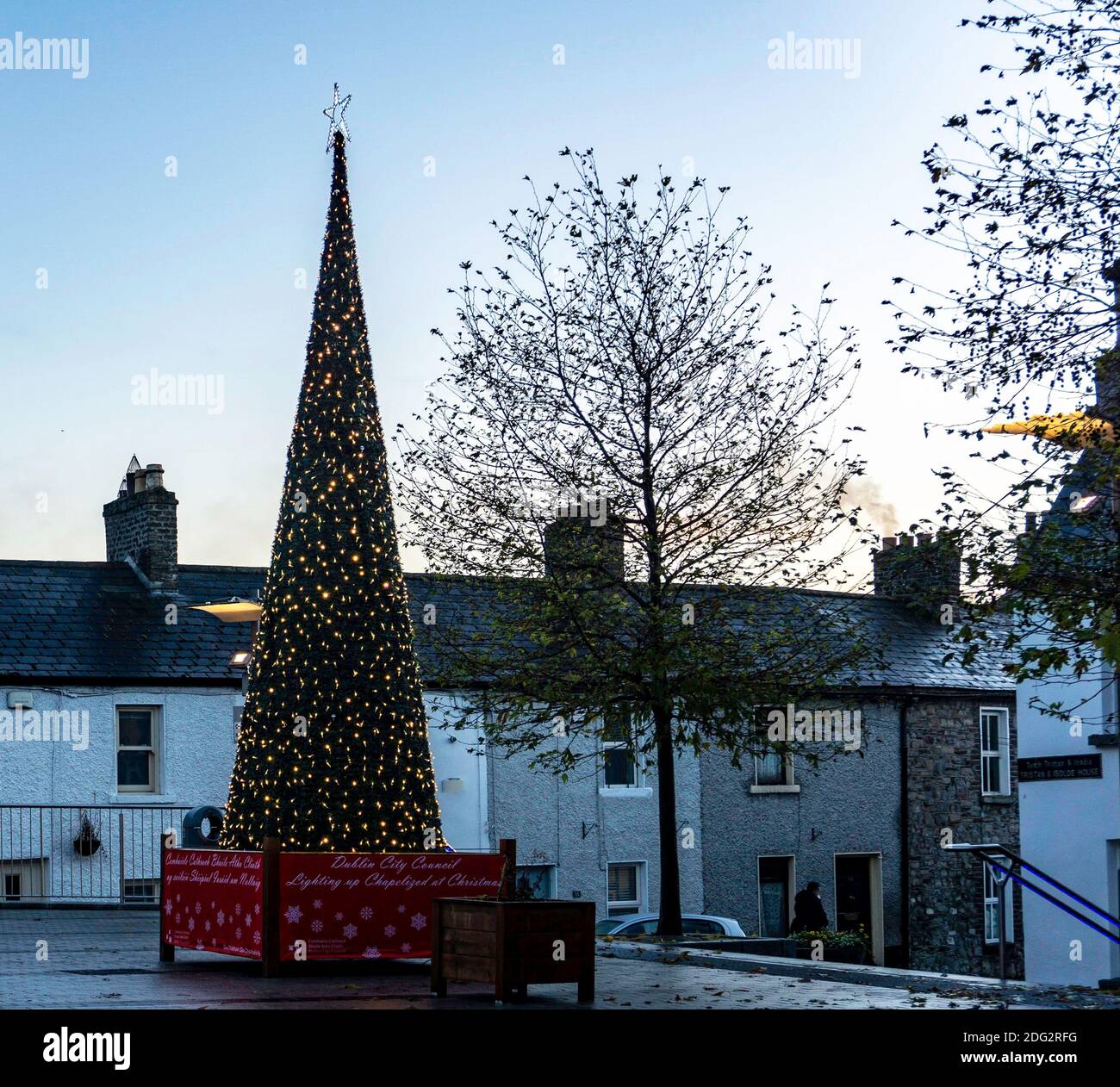 The Christmas Tree in the village of Chapelizod in Dublin, Ireland
