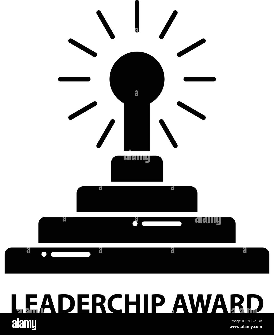 leaderchip award icon, black vector sign with editable strokes, concept ...