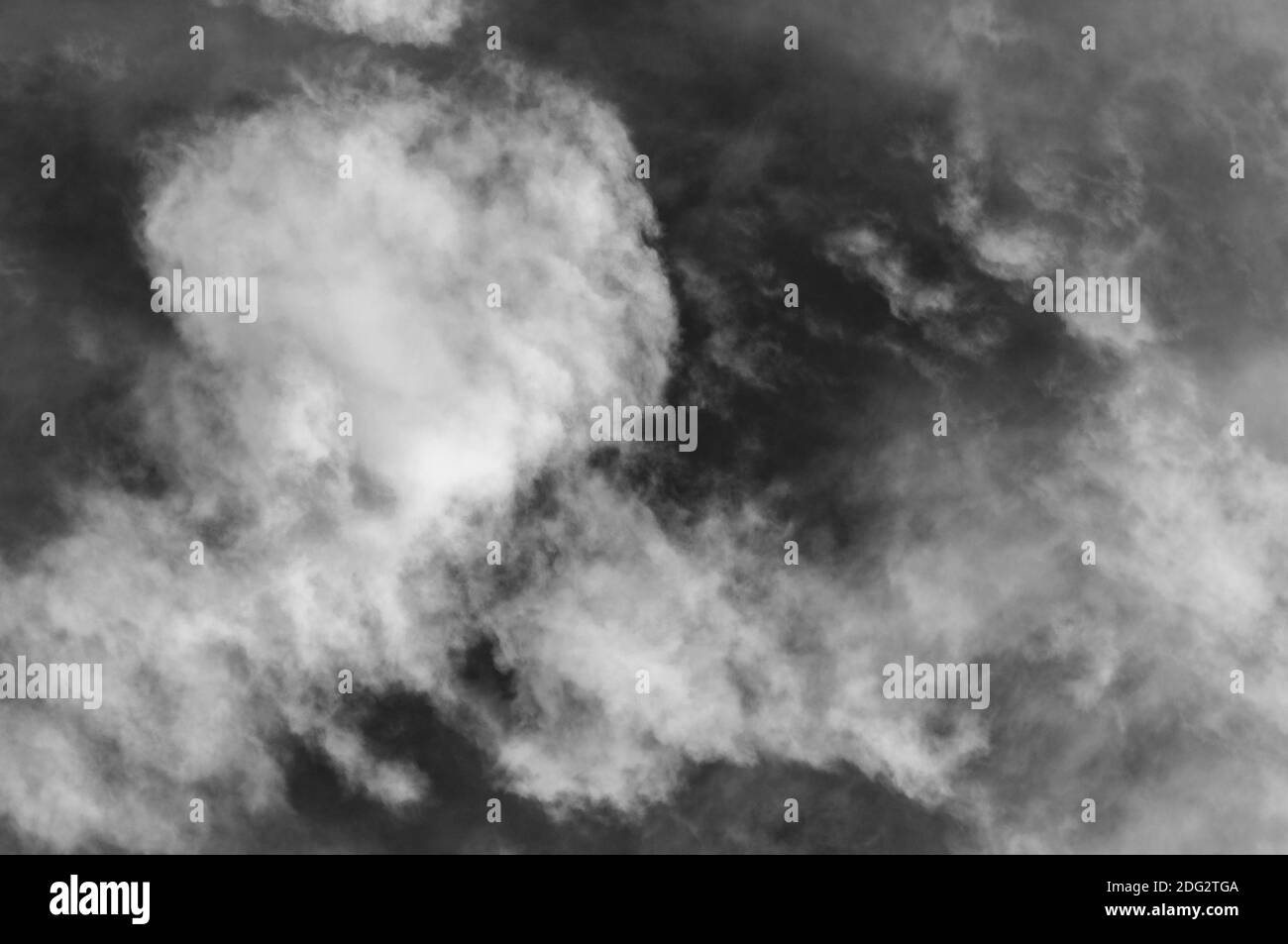 Sky with clouds in black and white Stock Photo