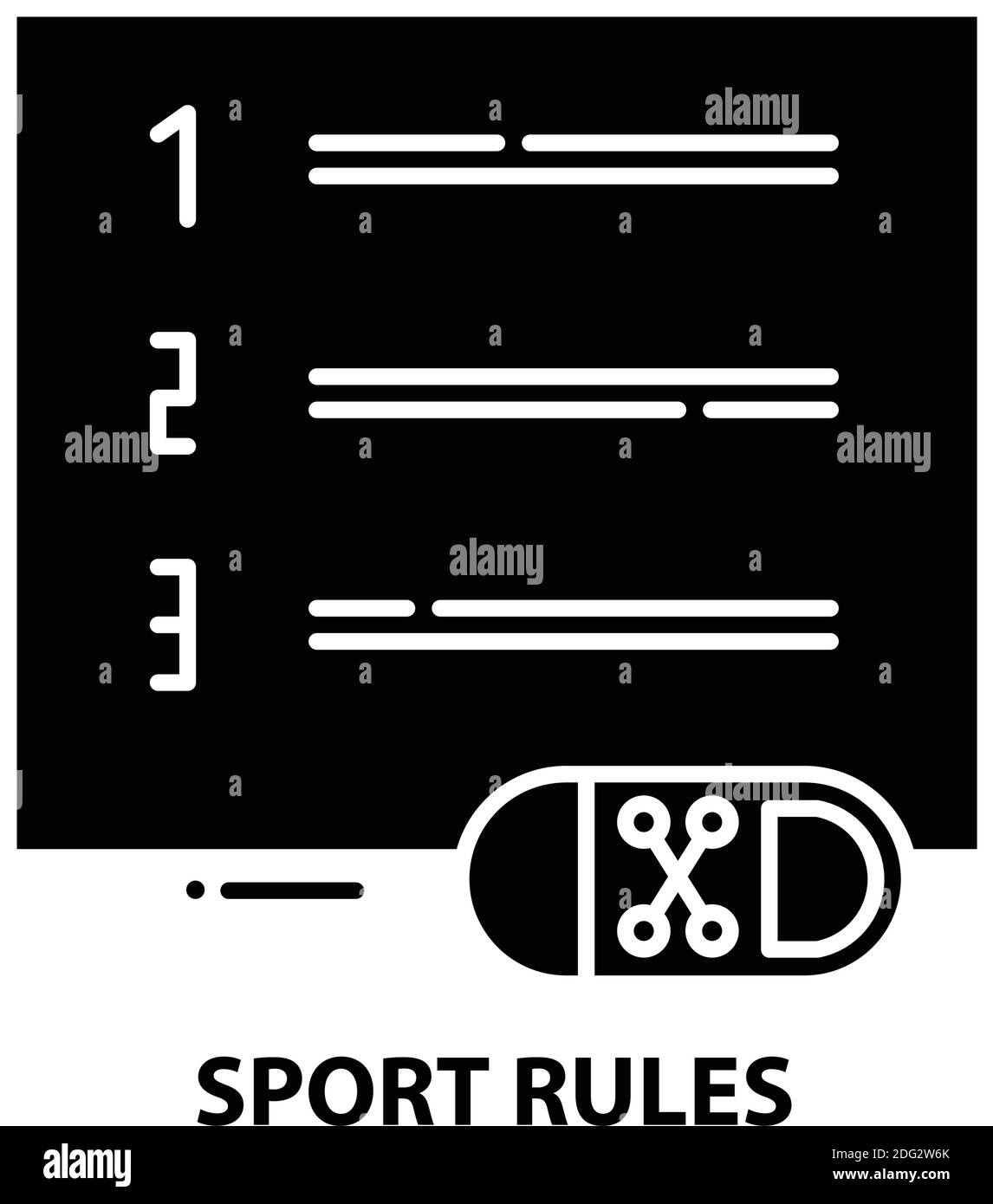 Sport Rules Icon Black Vector Sign With Editable Strokes Concept Illustration Stock Vector 4613