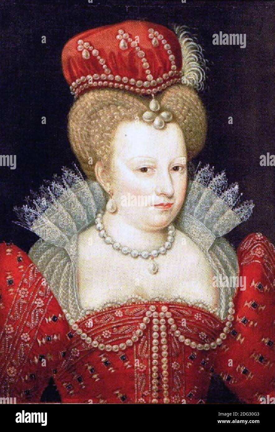 MARGARET OF VALOIS (1553-1615)  Later Queen of Navarre and France by her marriage to Henry IV. Artist unknown. Stock Photo