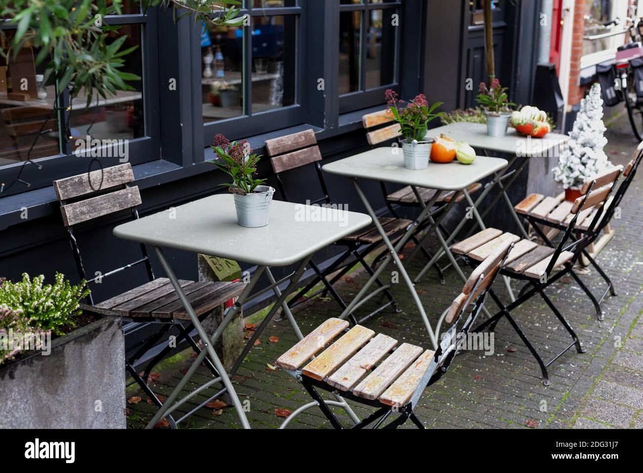 Retro vintage cafe bar restaurant paris france hi-res stock photography