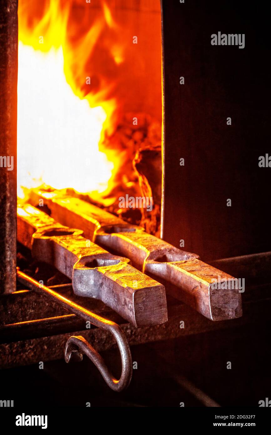 Iron in the fire Stock Photo