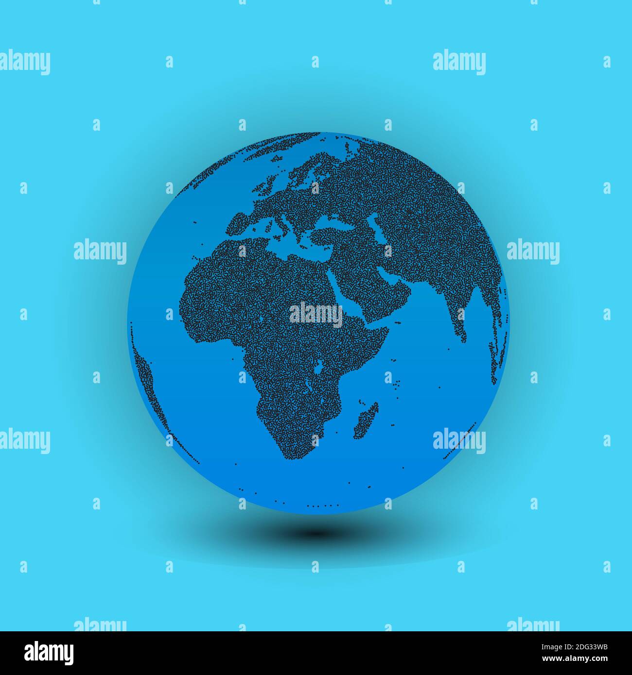 World map in globe shape of Earth. Illustration Stock Photo Alamy