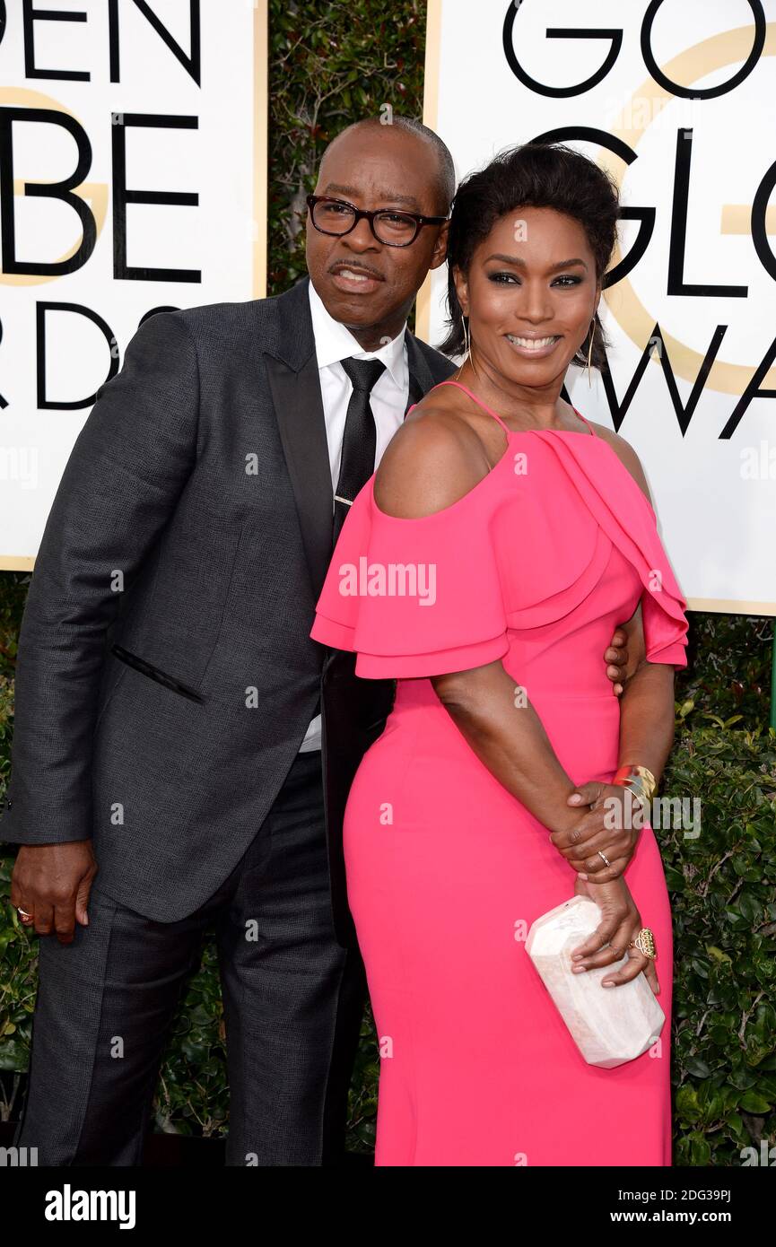 Courtney B. Vance and Angela Bassett attend the 74th Annual Golden Globe Awards at the Beverly Hilton in Beverly Hills, Los Angeles, CA, USA, on January 8, 2017. Photo by Lionel Hahn/ABACAPRESS.COM Stock Photo