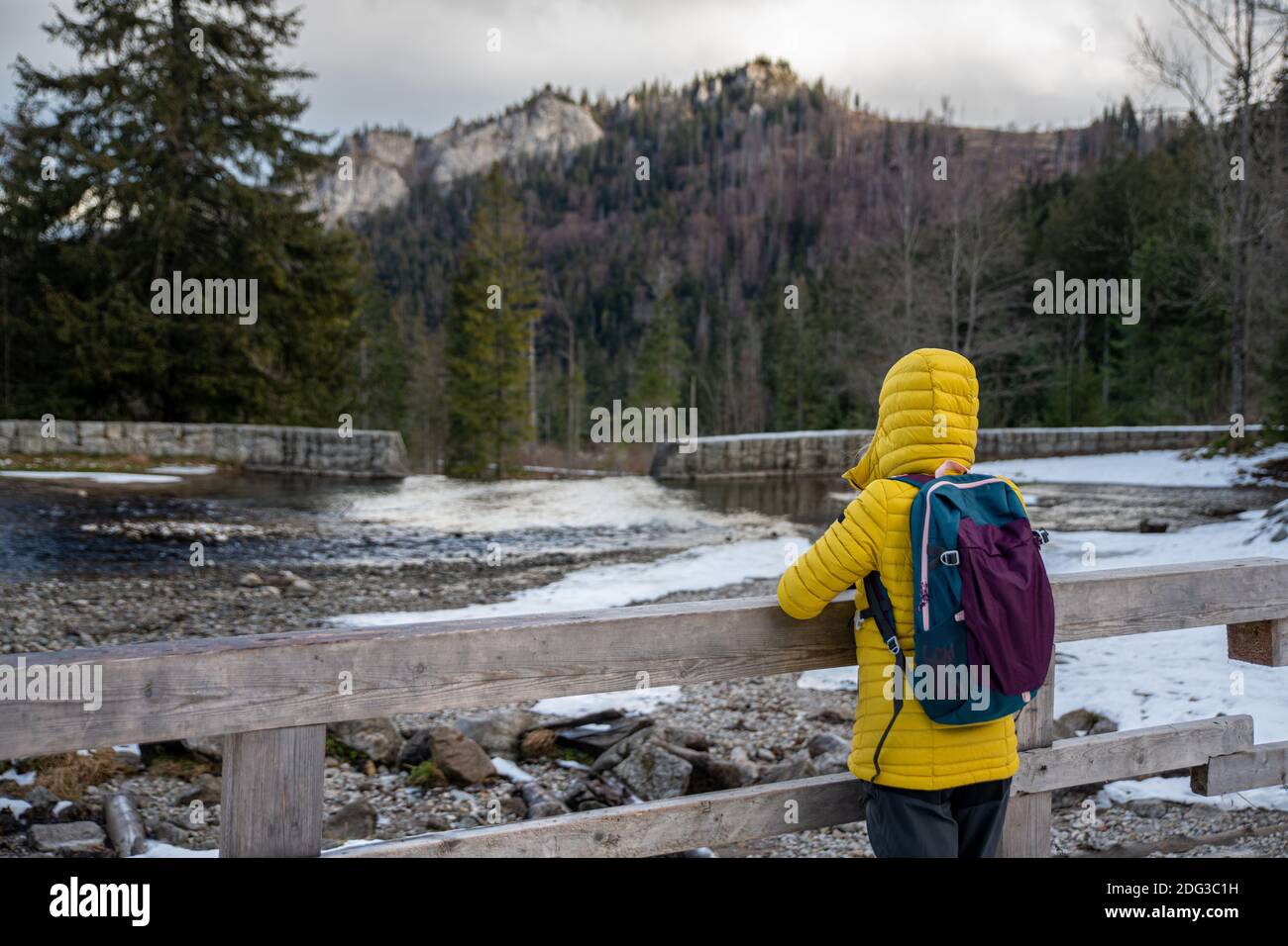 Happy girl hiking in zakopane hi-res stock photography and images - Alamy