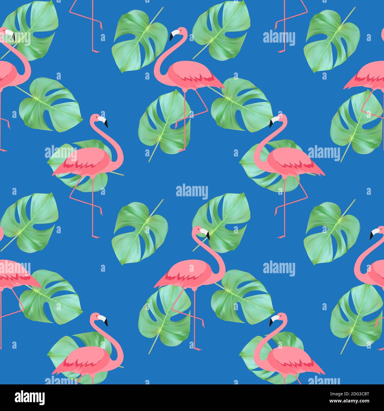 Colorful Pink Flamingo Seamless Pattern Background. Illustration Stock ...