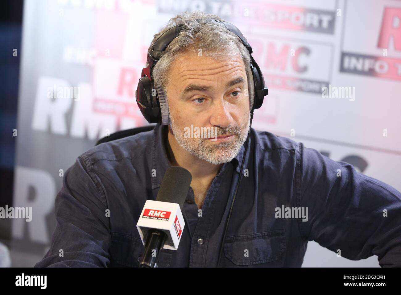 Exclusive - Christophe Cessieux at the 'Les Grandes Gueules du Sport' talk  show on RMC Radio, in Paris, France, on January 07, 2017. Photo by Jerome  Domine/ABACAPRESS.COM Stock Photo - Alamy