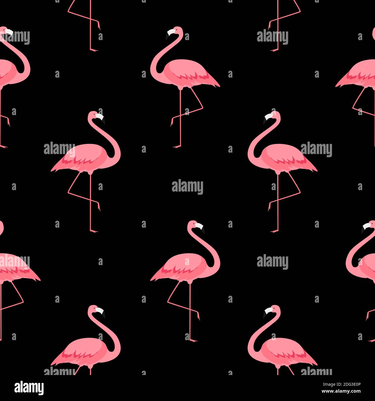 Colorful Pink Flamingo Seamless Pattern Background. Illustration Stock ...