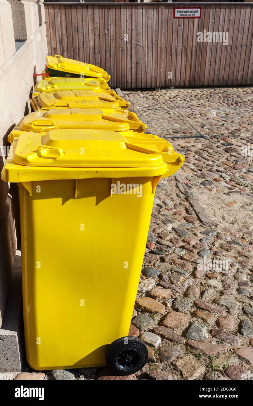 Yellow container Stock Photo