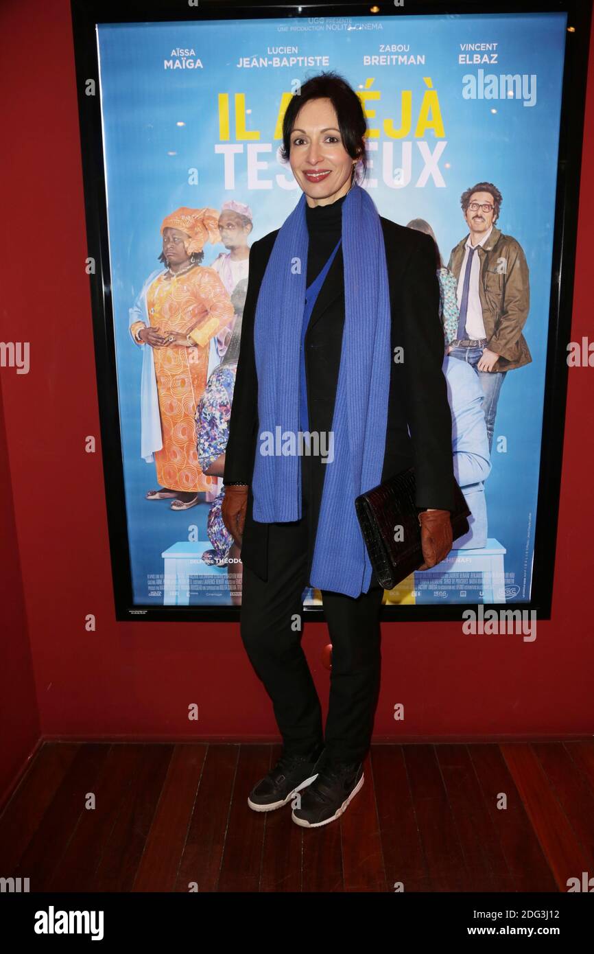 Geraldine Maillet lors de la premiere de Il a Deja Tes Yeux au Publicis