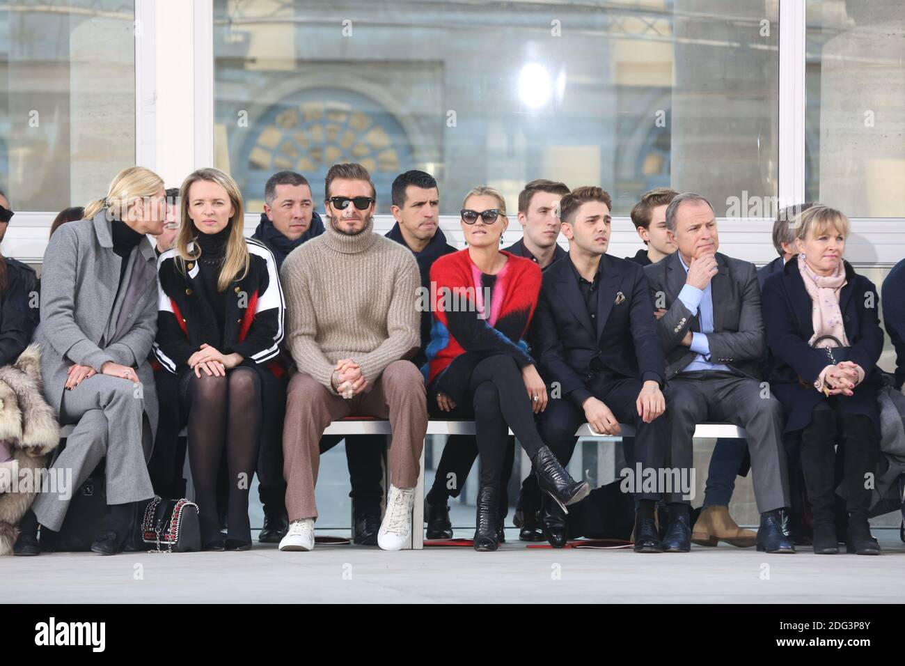 David Beckham attending the Louis Vuitton Men Menswear Fall/Winter