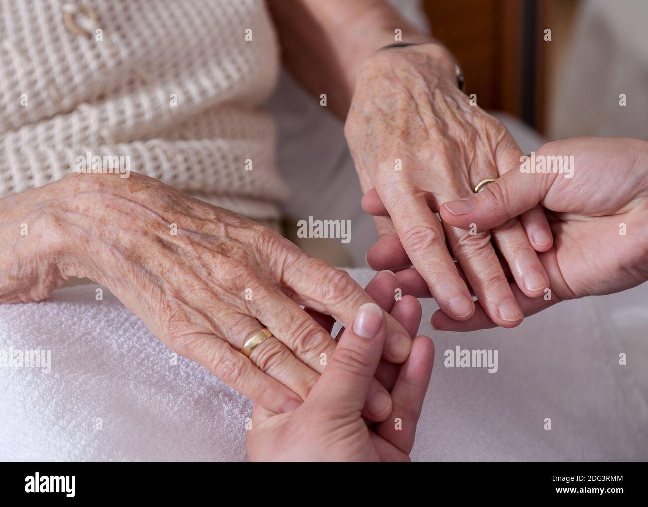 Helping hands Stock Photo