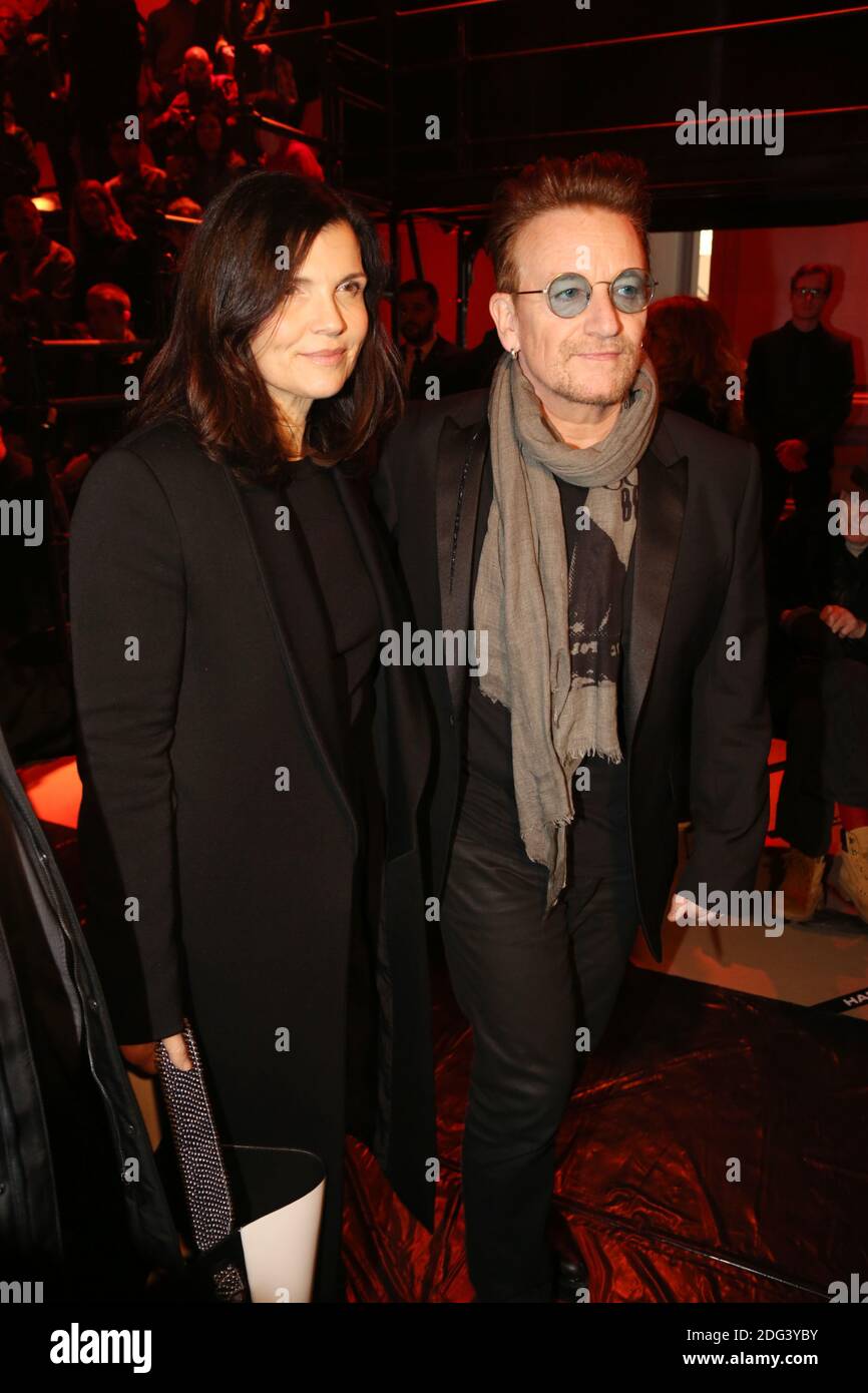 Bono and his wife Ali Hewson attending the Dior Men Menswear Fall/Winter 2017-2018 show as part of Paris fashion week in Paris, France on January 21, 2017. Photo by Jerome Domine/ABACAPRESS.COM Stock Photo