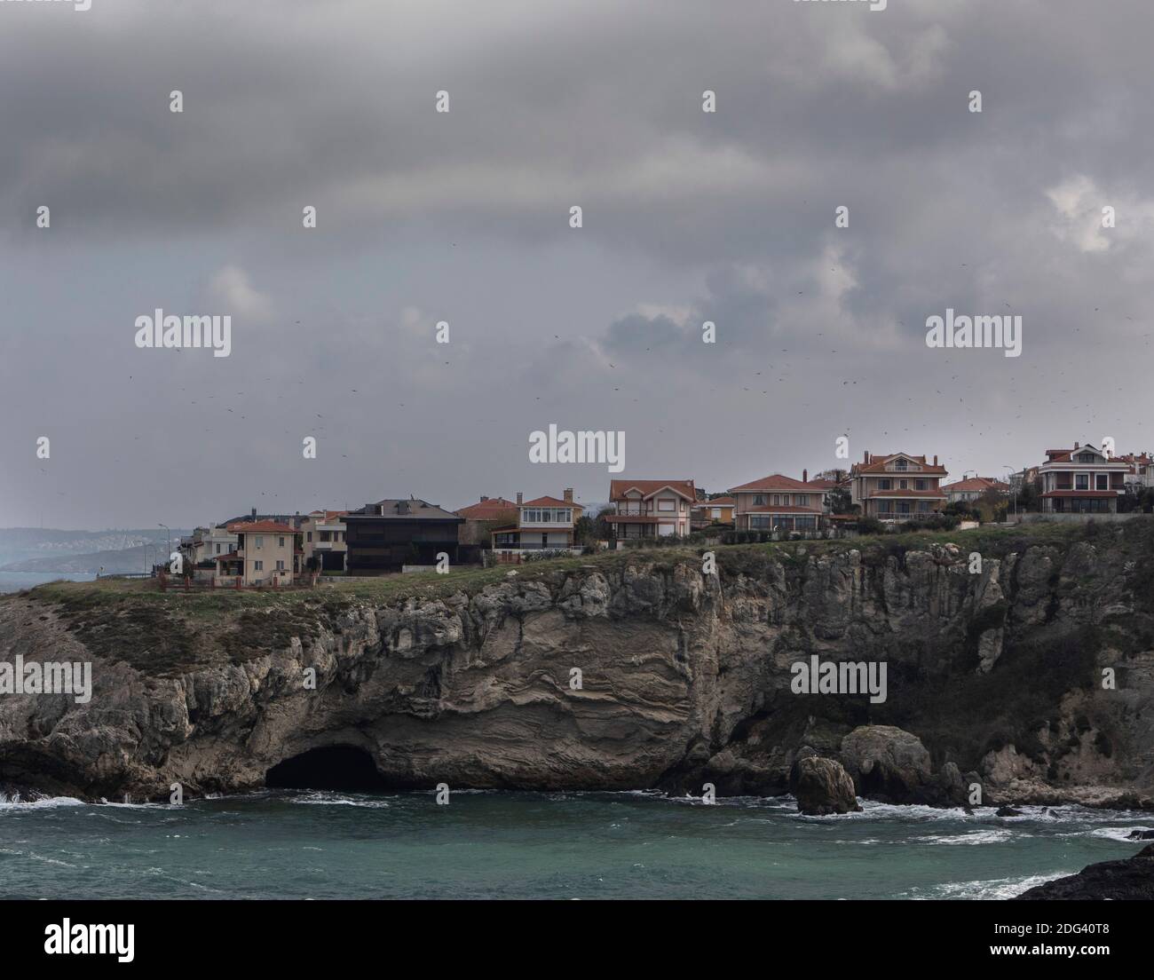 Sile, Turkey. 7th Dec, 2020. Photo taken on Dec. 7, 2020 shows a general view of Sile, a small fishing town some 70 km from Istanbul, Turkey. The concerns with the COVID-19 pandemic are causing more and more residents in Turkey's largest city Istanbul to move to the city's remote seaside districts along the shores of the Black Sea and the Marmara Sea. Credit: Osman Orsal/Xinhua/Alamy Live News Stock Photo