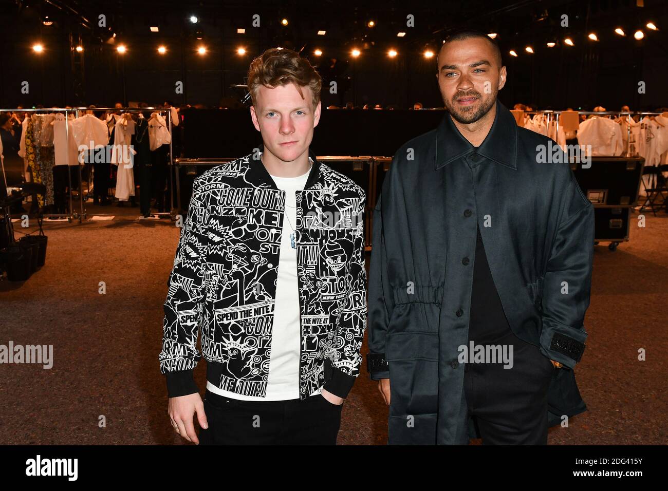 Jesse Williams And Patrick Gibson Attending The Kenzo Menswear Fall Winter 17 18 Show As Part Of Paris Fashion Week On January 22 17 In Paris France Photo By Laurent Zabulon Abacapress Com Stock Photo