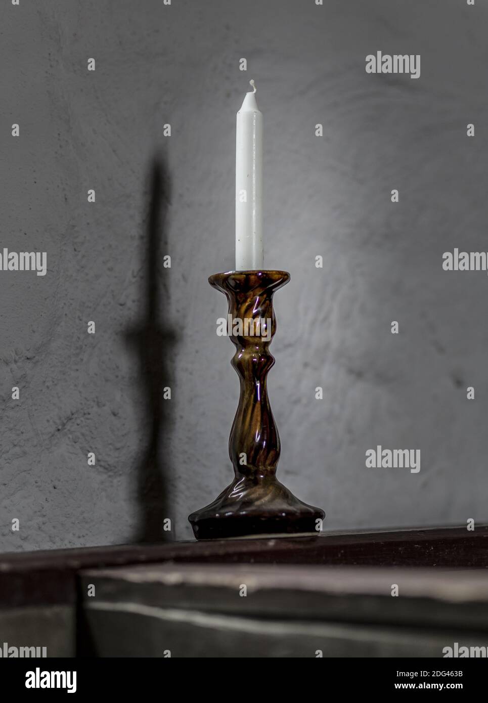 Candle in a church Stock Photo