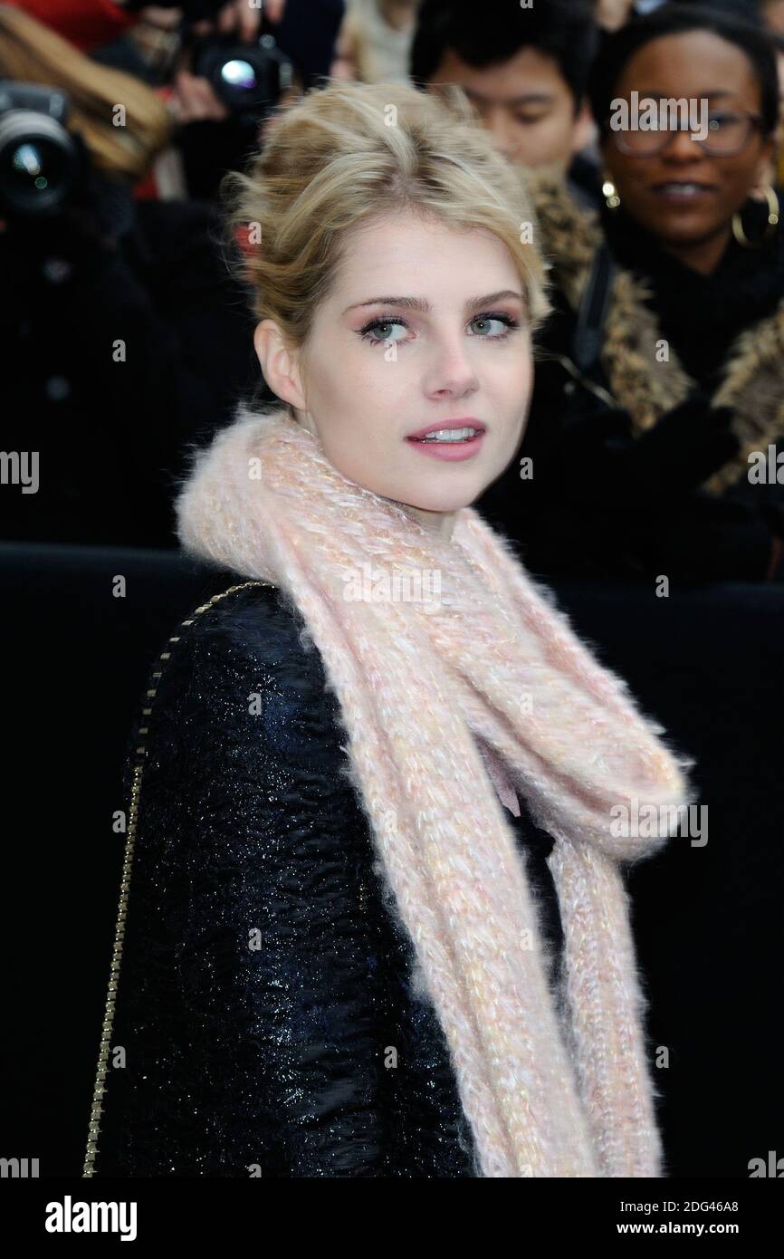 Lucy Boynton attending the Chanel Haute Couture Spring Summer 2017
