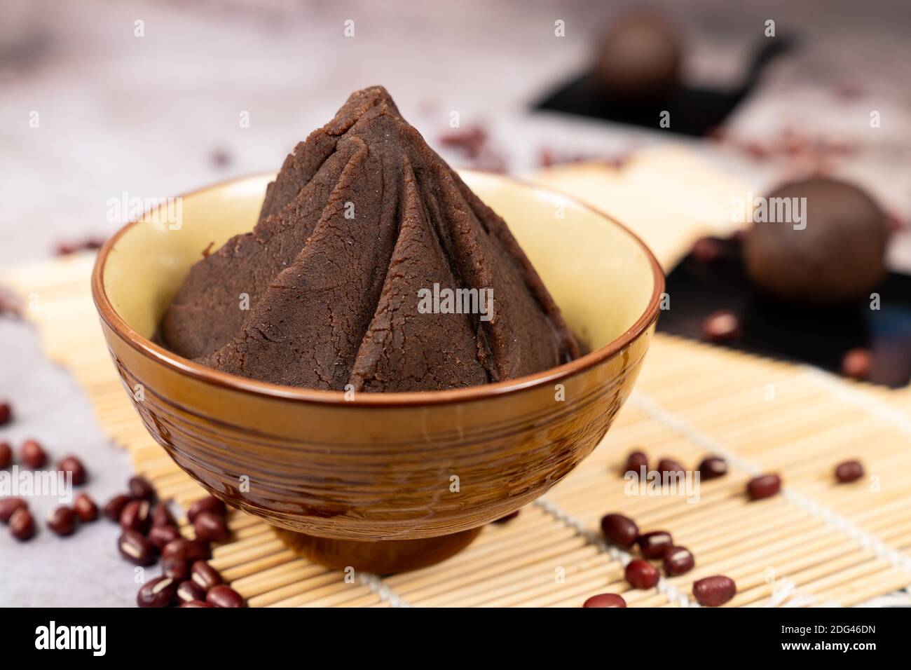 Anko Japanese sweet red bean paste Stock Photo Alamy