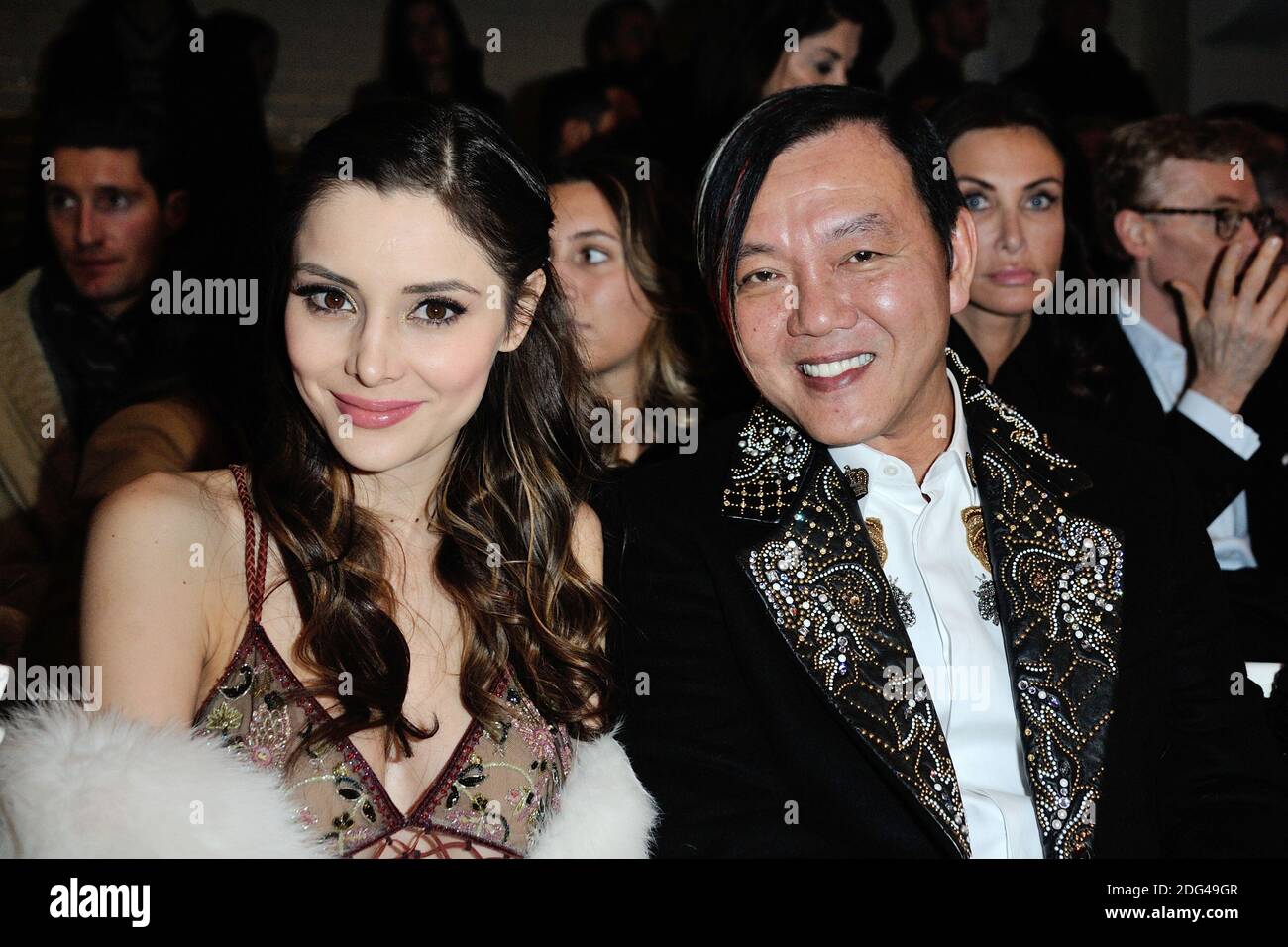 Stephen Hung and his wife Deborah Hung attending the Jean-Paul Gaultier