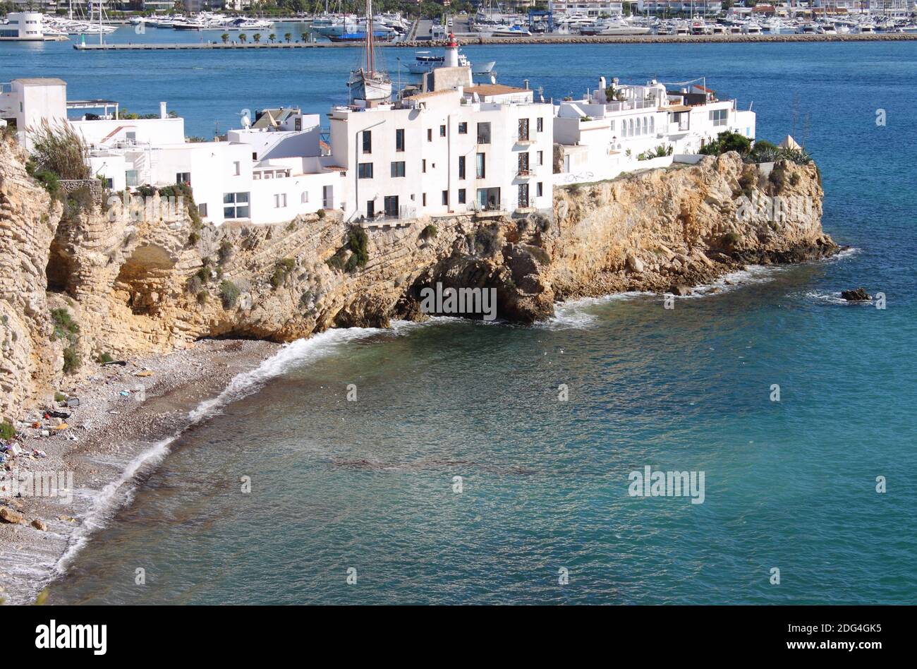 Sa Penya District in Ibiza Town Stock Photo
