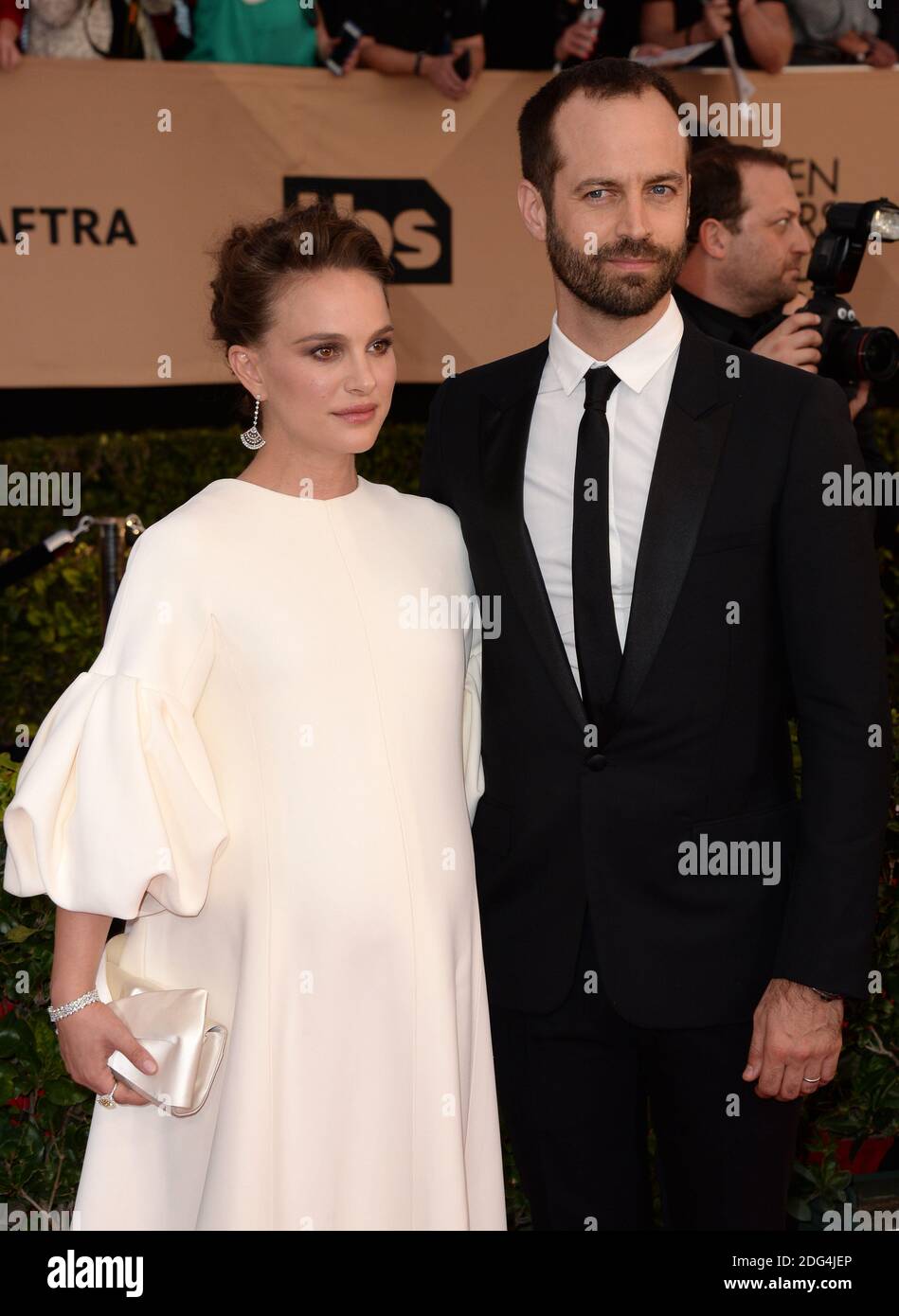 Natalie Portman and Benjamin Millepied attend the 23rd Annual Screen Actors Guild Awards held at the Shrine Auditorium in Los Angeles, CA, USA, on January 29, 2017. Photo by Lionel Hahn/ABACAPRESS.COM Stock Photo