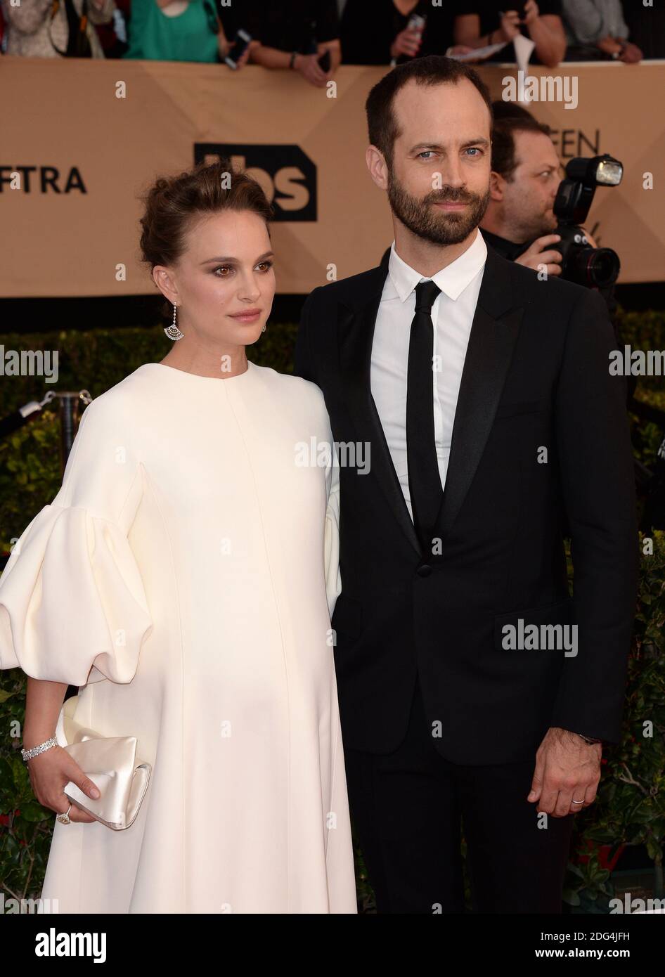 Natalie Portman and Benjamin Millepied attend the 23rd Annual Screen Actors Guild Awards held at the Shrine Auditorium in Los Angeles, CA, USA, on January 29, 2017. Photo by Lionel Hahn/ABACAPRESS.COM Stock Photo