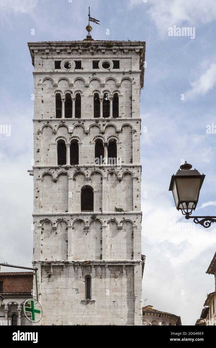 Lucca, Church San Michele in Foro, Tuscany, Italy Stock Photo