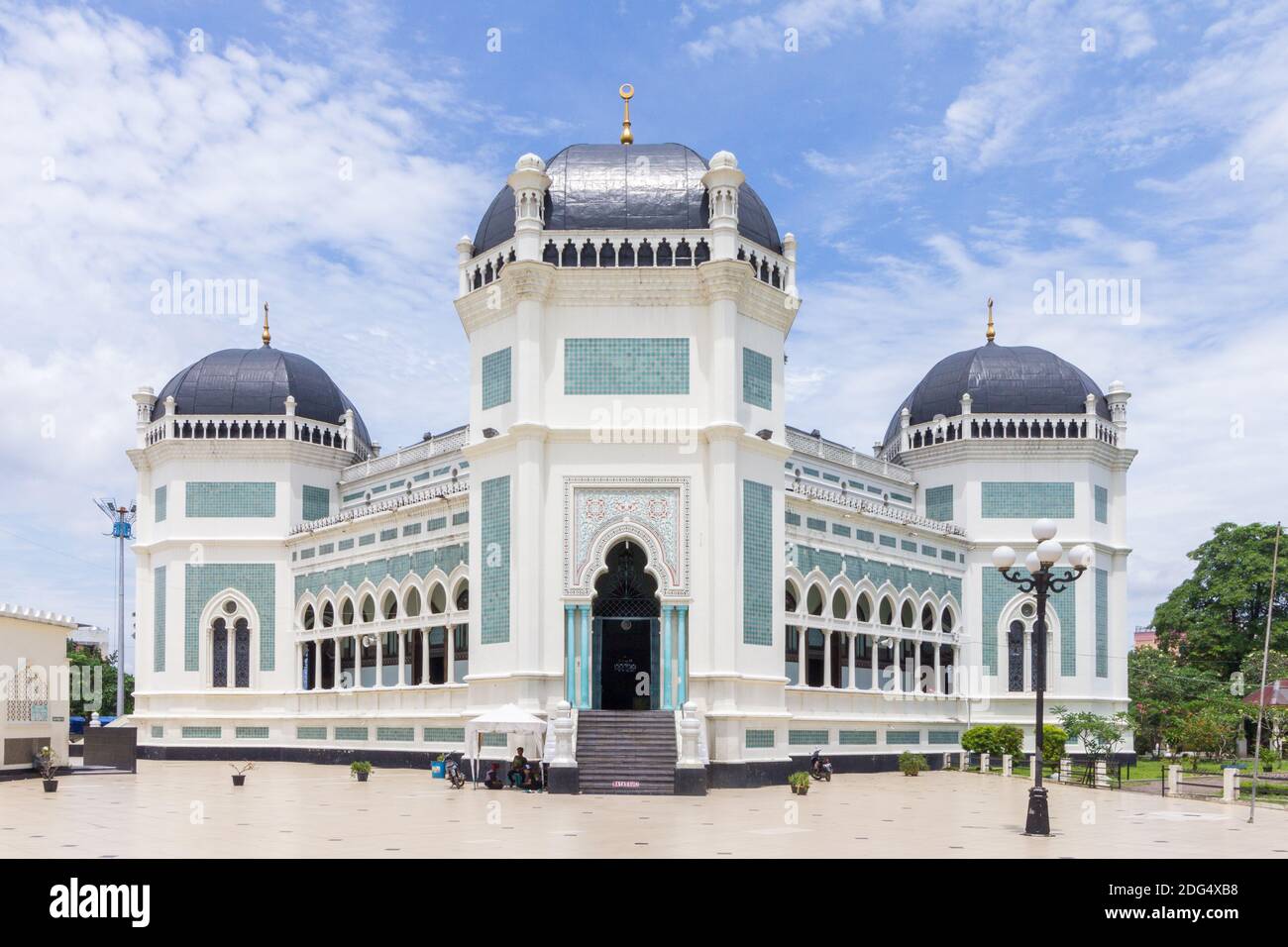 The Grand Mosque of Medan in Sumatra, Indonesia Stock Photo