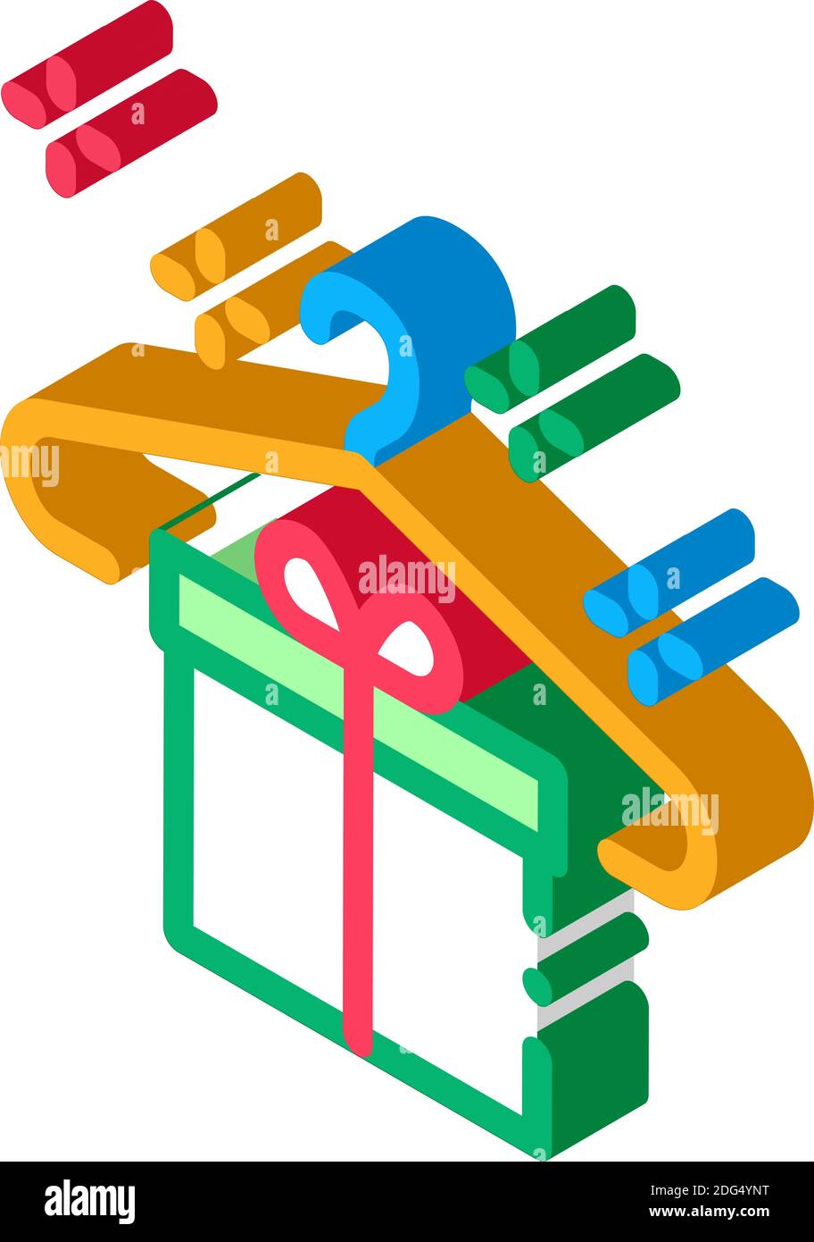 clothing gift for customer isometric icon vector illustration Stock
