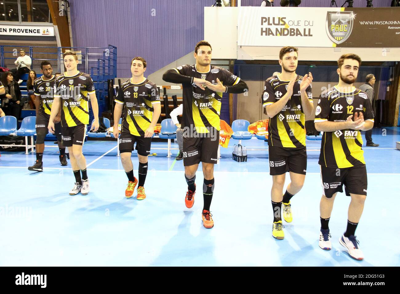 Florent Manaudou Made His Debut In Official Petition Under The Colors Of Pauc Handball He Moved To The Pivot Position Following His Selection Coach Mirza Saric During This Match Against The