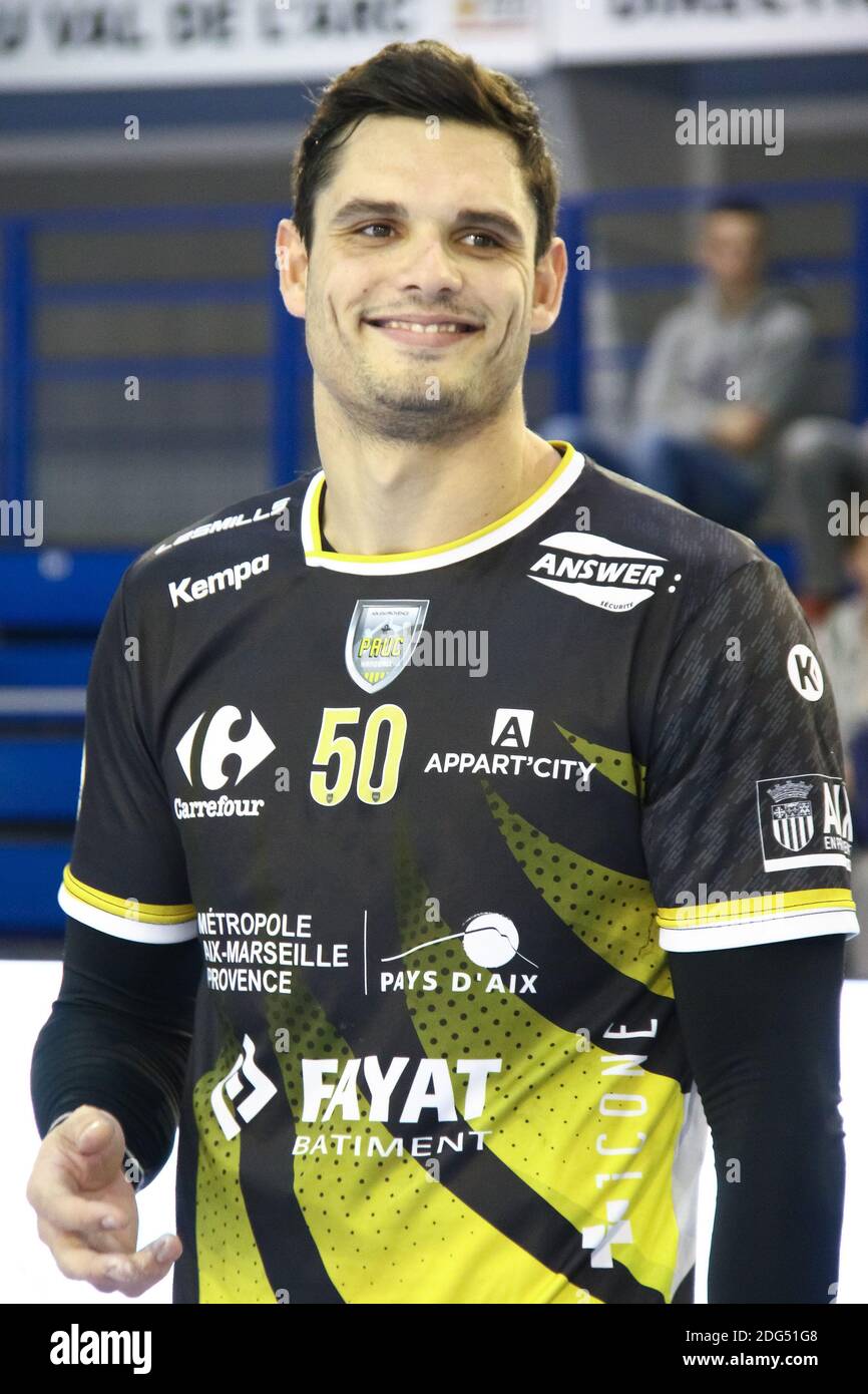 Florent Manaudou Made His Debut In Official Petition Under The Colors Of Pauc Handball He Moved To The Pivot Position Following His Selection Coach Mirza Saric During This Match Against The