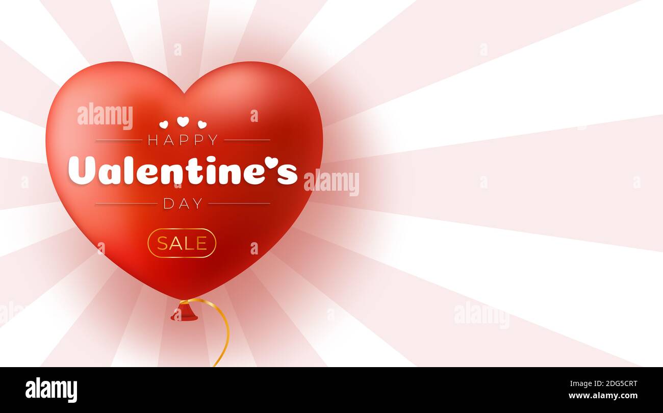Valentines day sale background with balloons heart pattern. Vector ...