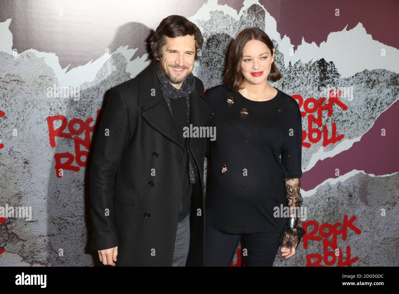 Guillaume Canet and his wife Marion Cotillard attending the Rock N Roll  Paris premiere at Cinema Pathe Beaugrenelle in Paris, France on February  13, 2017. Photo by Jerome Domine/ABACAPRESS.COM Stock Photo -