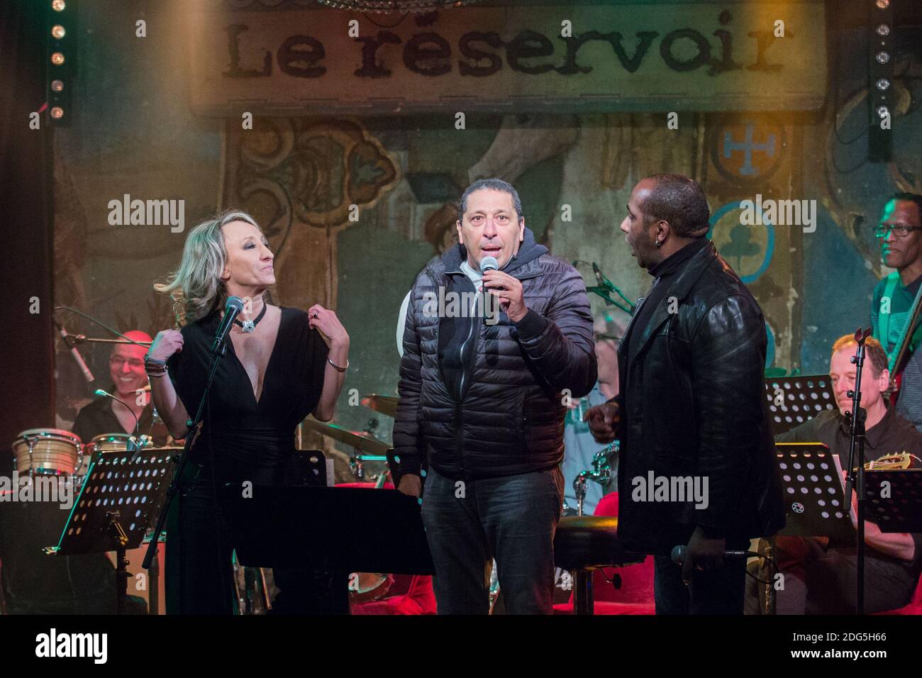 Smain Chris Gibson Et Lydia Martinico Rendent Hommage A Henri Salvador Au Reservoir A Paris France Le 13 Fevrier 2016 Photo By Nasser Berzane Abacapress Com Stock Photo Alamy