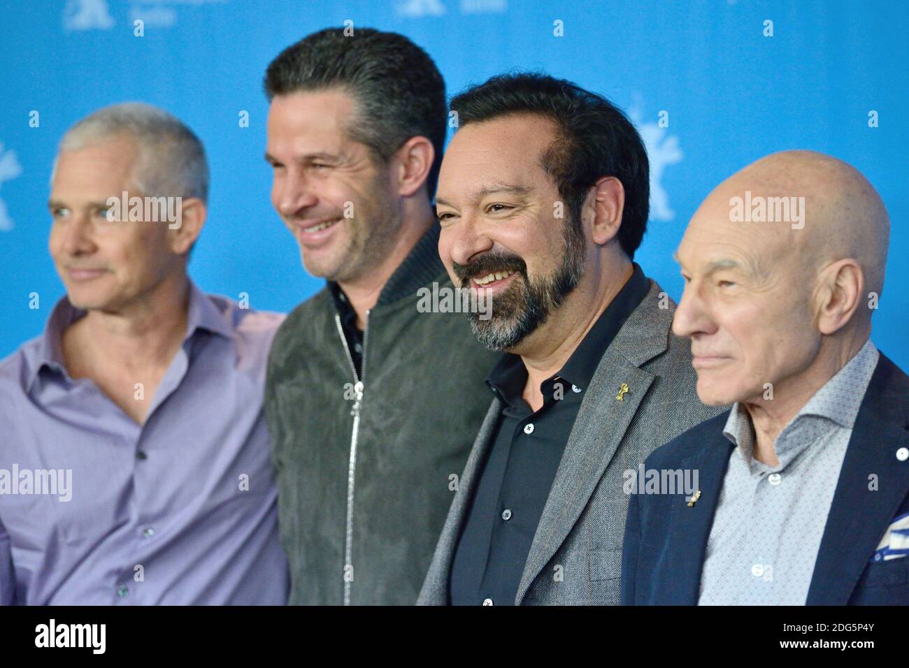 Hutch Parker, Simon Kinberg, Hugh Jackman, James Mangold and Patrick Stewart attending Logan Photocall during the 67th Berlin International Film Festival (Berlinale) in Berlin, Germany on Februay 17, 2017. Photo by Aurore Marechal/ABACAPRESS.COM Stock Photo