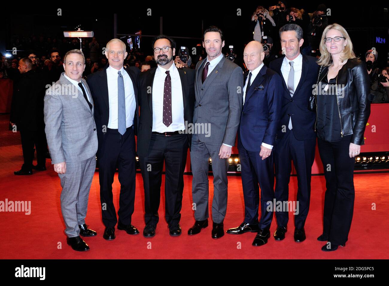 Hutch Parker, Simon Kinberg, James Mangold, Patrick Stewart and Hugh Jackman attending the Logan Premiere during the 67th Berlin International Film Festival (Berlinale) in Berlin, Germany on Februay 17, 2017. Photo by Aurore Marechal/ABACAPRESS.COM Stock Photo