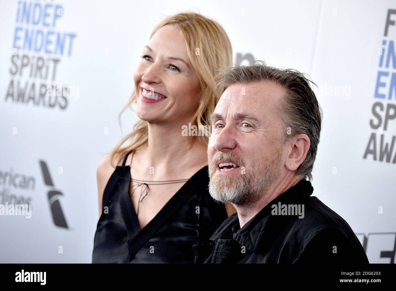Tim Roth, Nikki Butler attend the 2017 Film Independent Spirit Awards ...