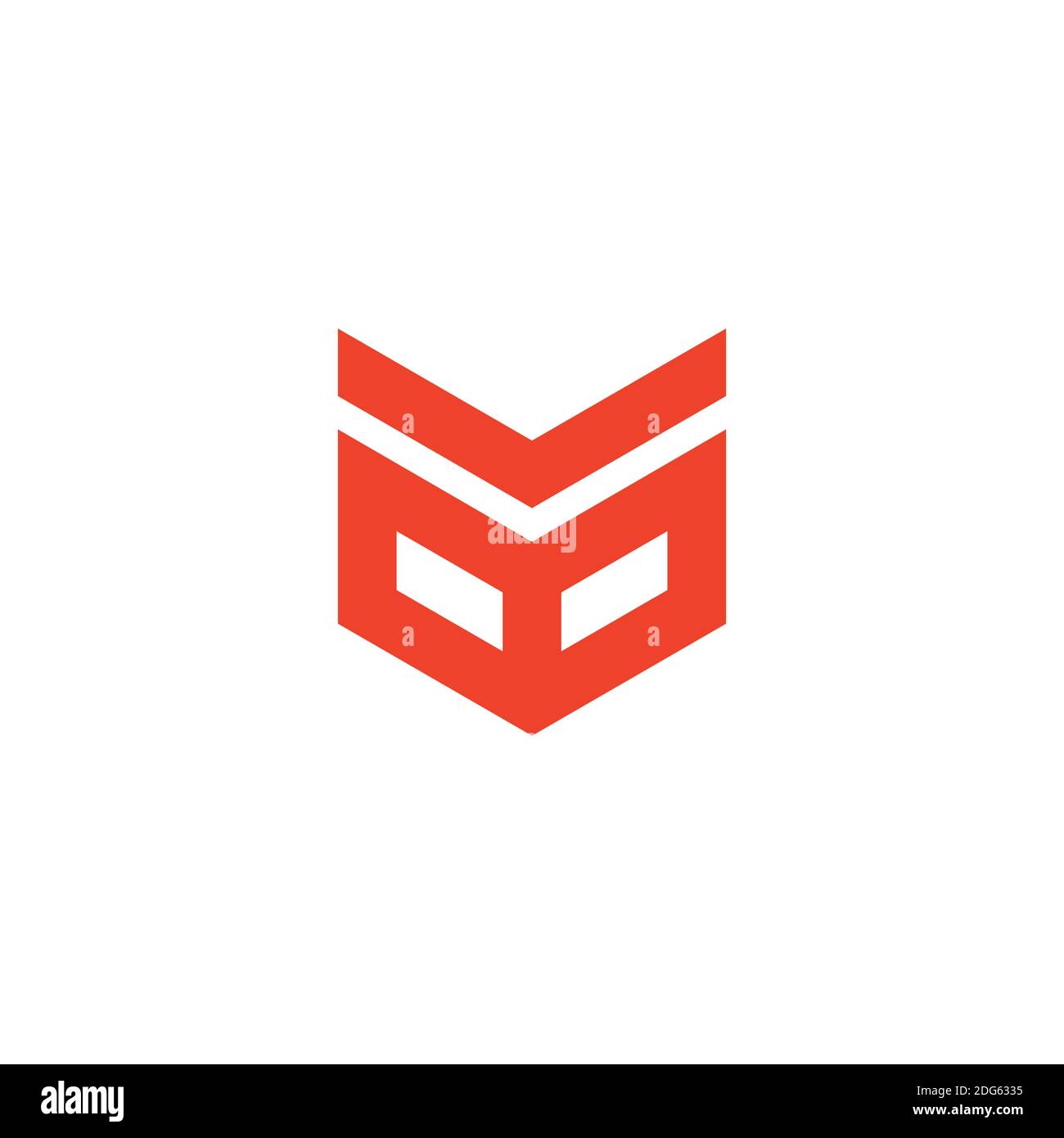 abstract letter m simple linear geometric flat logo vector Stock Vector