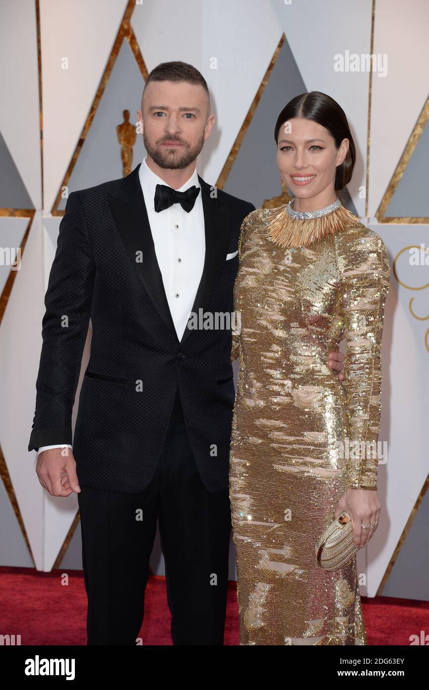 Jessica Biel and Justin Timberlake arriving for the 89th Academy Awards (Oscars) ceremony at the Dolby Theater in Los Angeles, CA, USA, February 26, 2017. Photo by Lionel Hahn/ABACAPRESS.COM Stock Photo