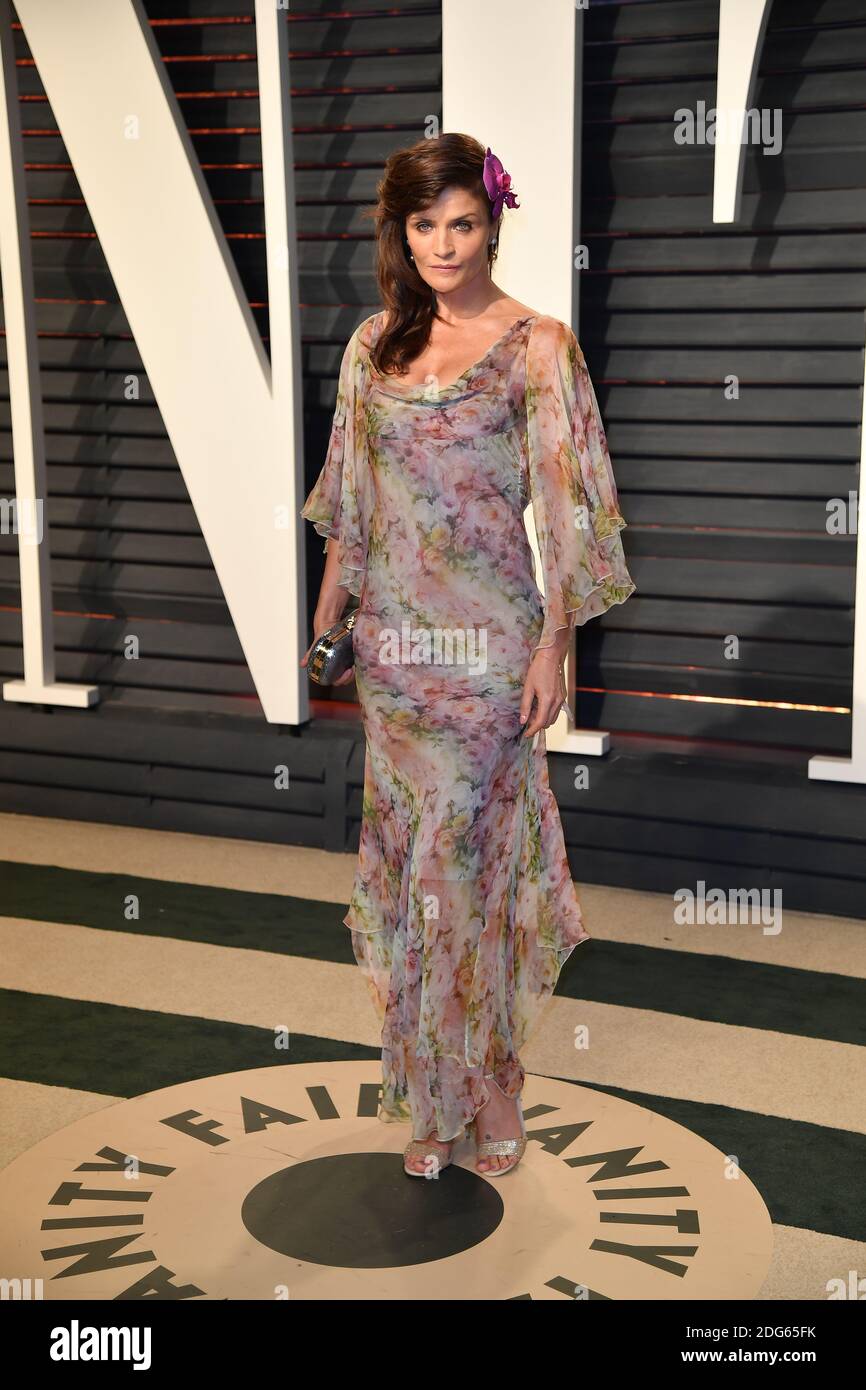 Helena Christensen arriving at the Vanity Fair Oscar Party in Beverly