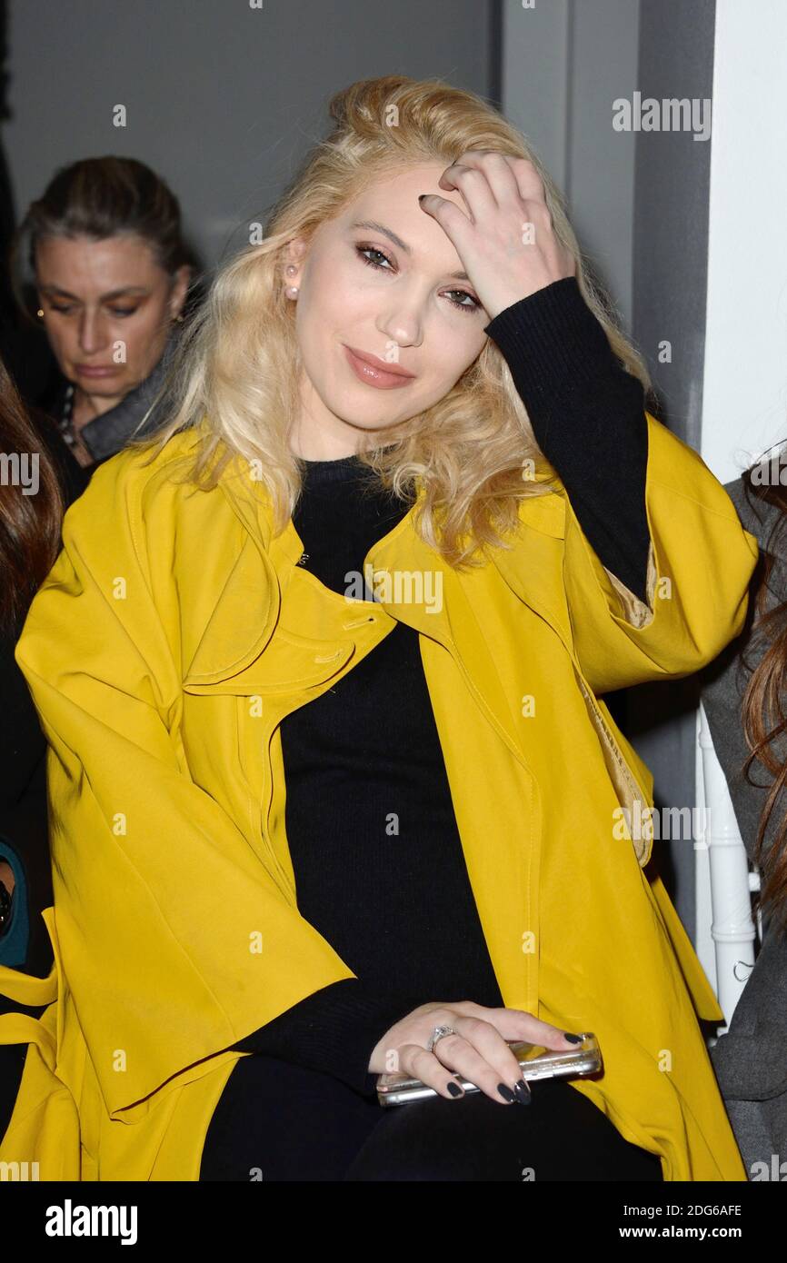 Camille Seydoux (pregnant) attending the Alexis Mabille show