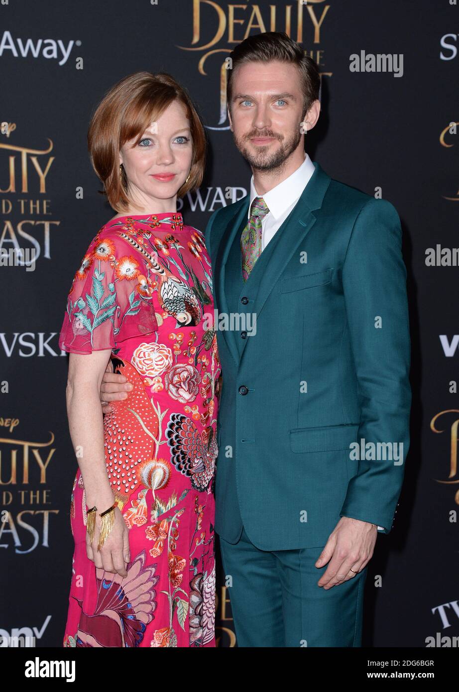 Dan Stevens, Susie Hariet attend the Premiere of Disney's 'Beauty And ...