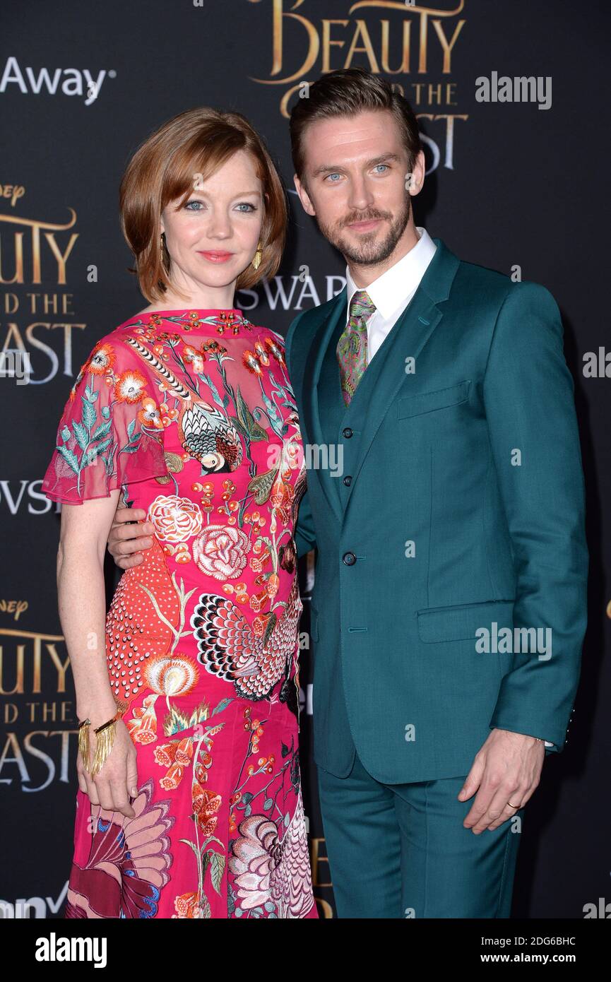 Dan Stevens, Susie Hariet attend the Premiere of Disney's 'Beauty And The  Beast' at El Capitan
