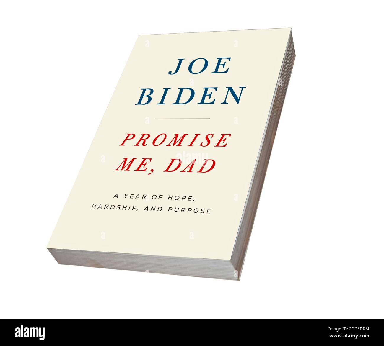 Side view of book by Joe Biden, Promise me Dad Stock Photo