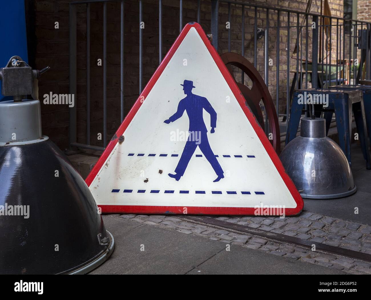 Old traffic sign Stock Photo