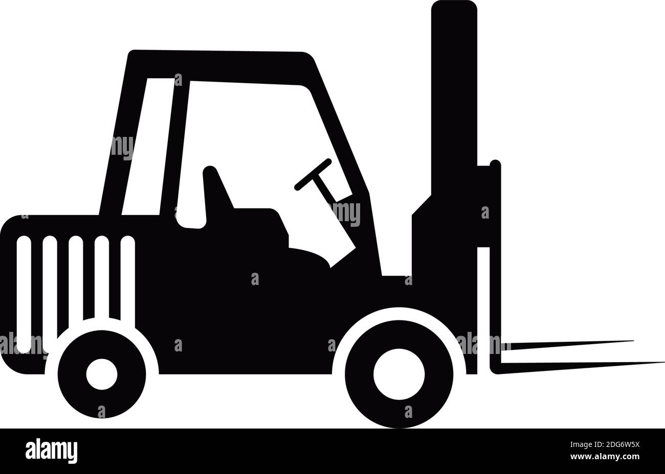 Forklift icon design template vector isolated illustration Stock Vector