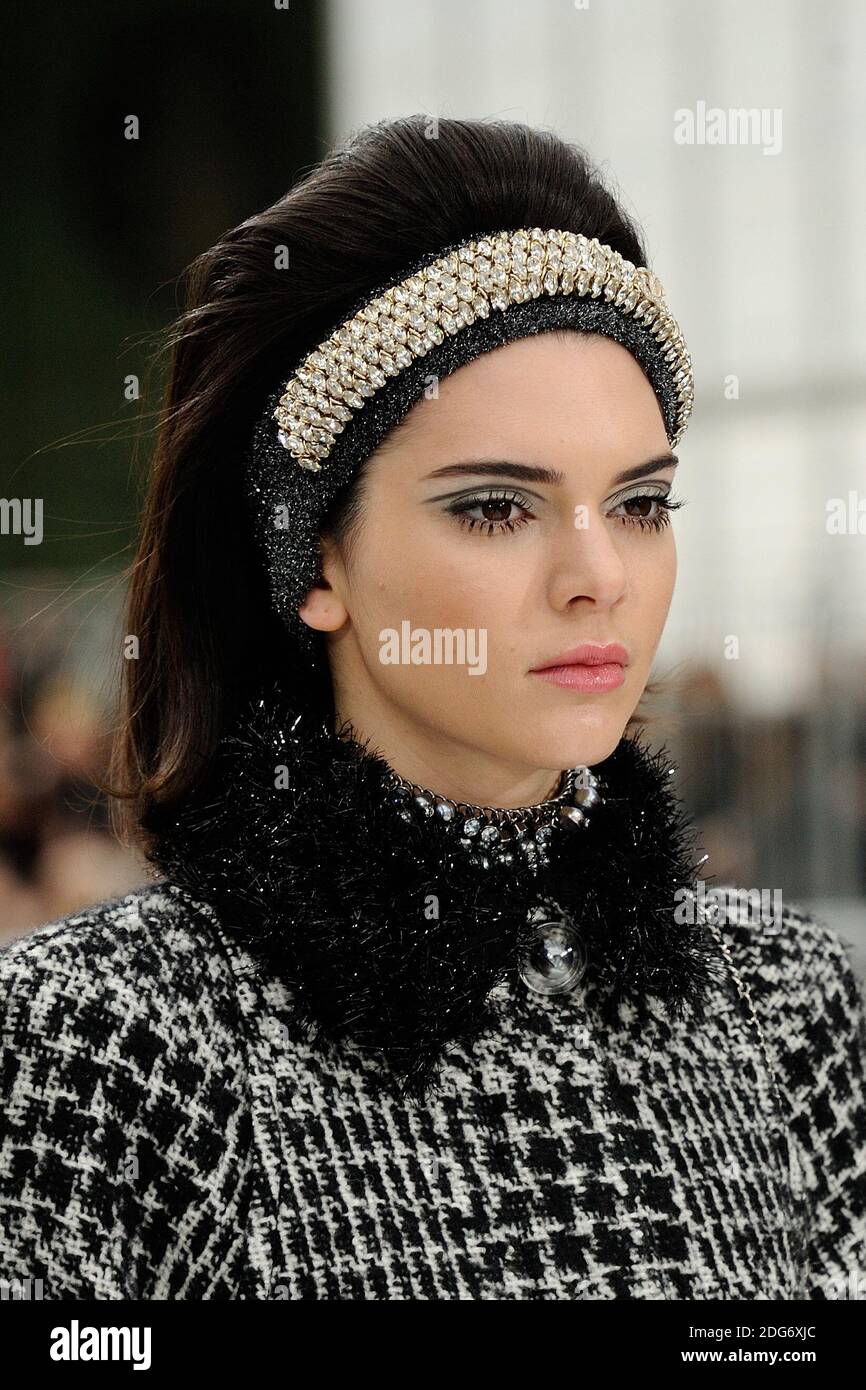Kendall Jenner walks on the runway during the Chanel show during Paris