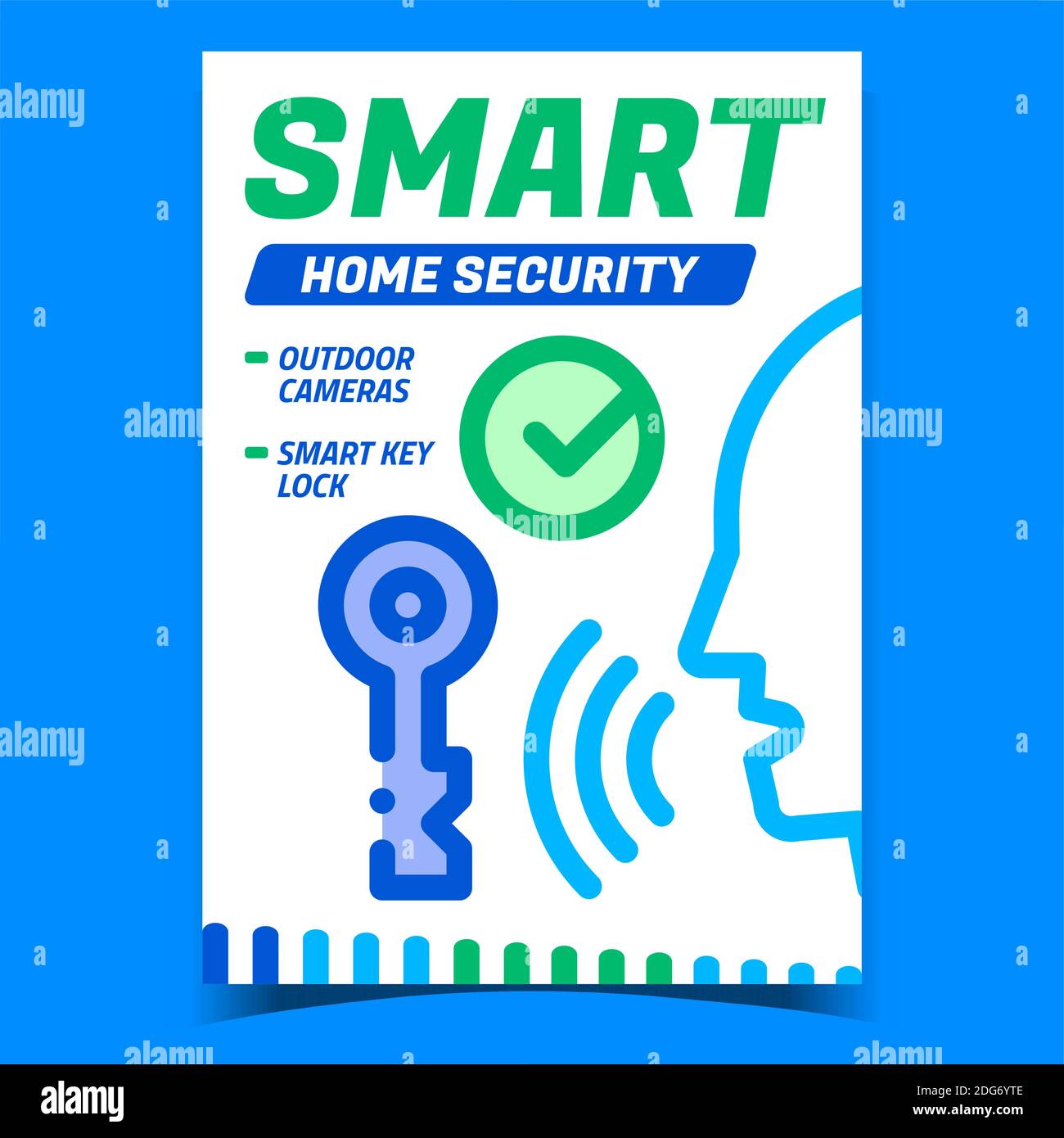 Smart Home Security Creative Promo Banner Vector Stock Vector