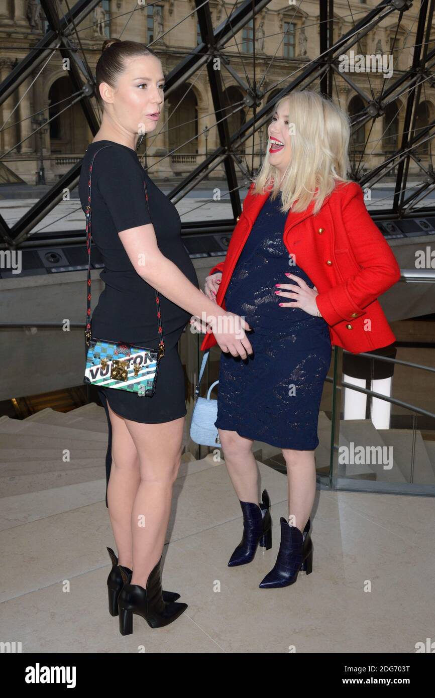 Lea Seydoux and Adele Exarchopoulos (pregnant) attending the Louis Vuitton  show during Paris Fashion Week Ready to wear FallWinter 2017-18 on March  07, 2017 at the Louvre museum in Paris, France. Photo